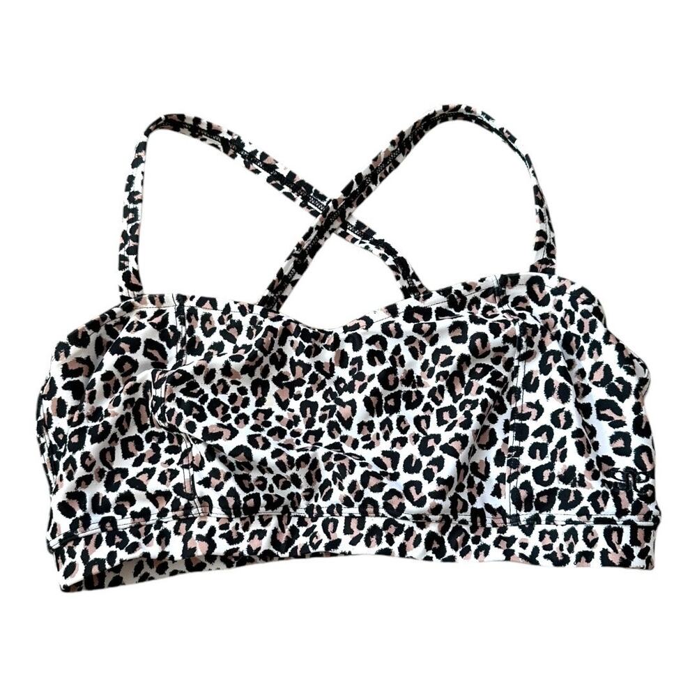 Albion Leopard Print Bikini Swim Top Size Small